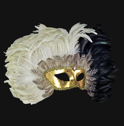 Colombina Piume Reale Black/White - Image 3