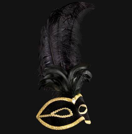 Colombina Piume Velluto Black - Image 3